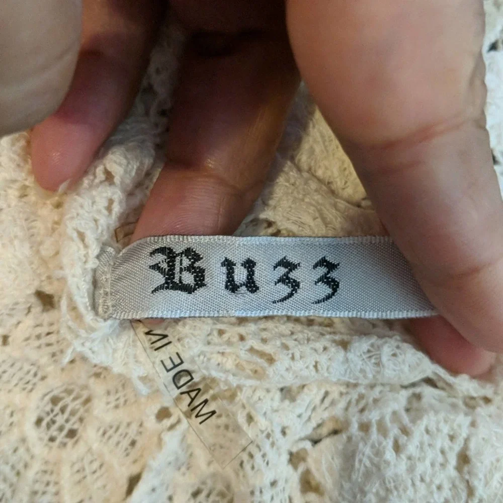 Buzz Racerback Lace Tank Top Cream - Picture 5 of 8